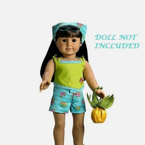 Retired American Girl Tropical Breezes Outfit with Matching Girl Outfit Size 7 - Picture 3 of 13